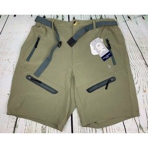 Womens Stretch Quick Dry Shorts Hiking Camping Travel Med Green